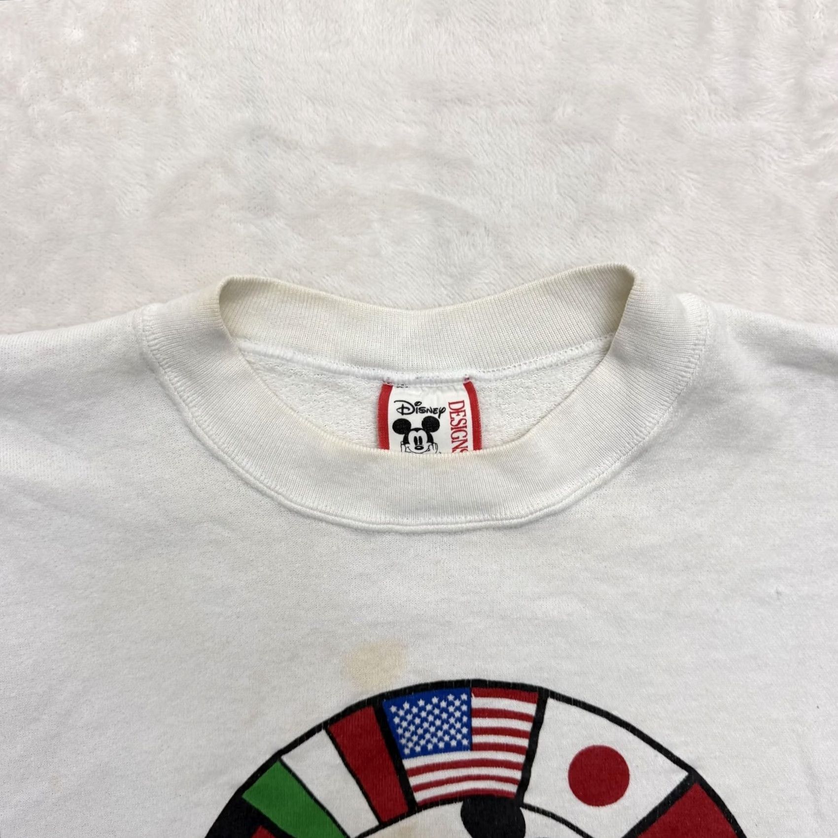 Vintage VINTAGE Mickey Mouse Sweatshirt Mens XL White USA Flags Graphic 90s Disney Designs Size US XL / EU 56 / 4 - 3 Thumbnail