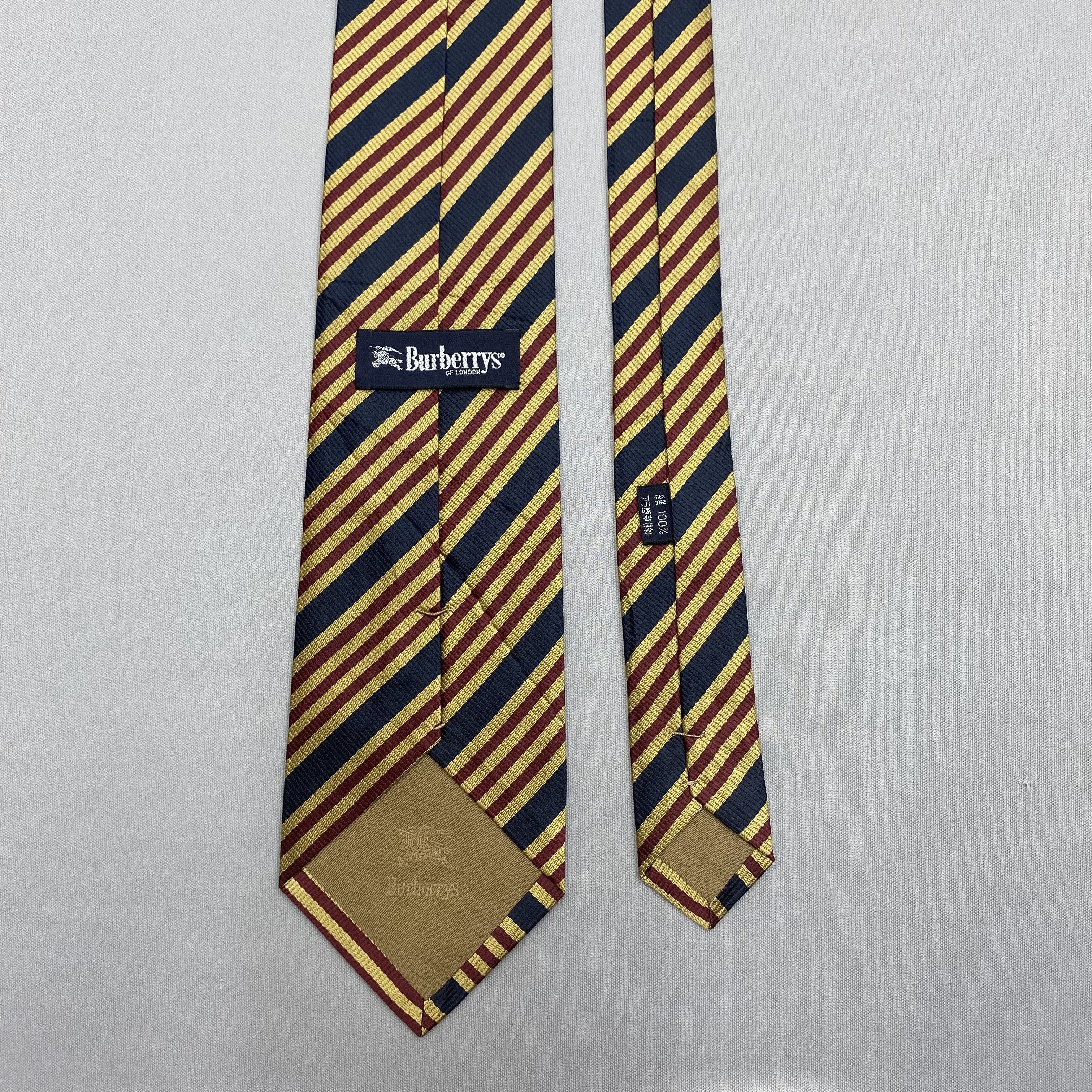 Burberry Vintage Burberry SILK Necktie Cravate Pure Silk Neck Tie Size ONE SIZE - 6 Thumbnail