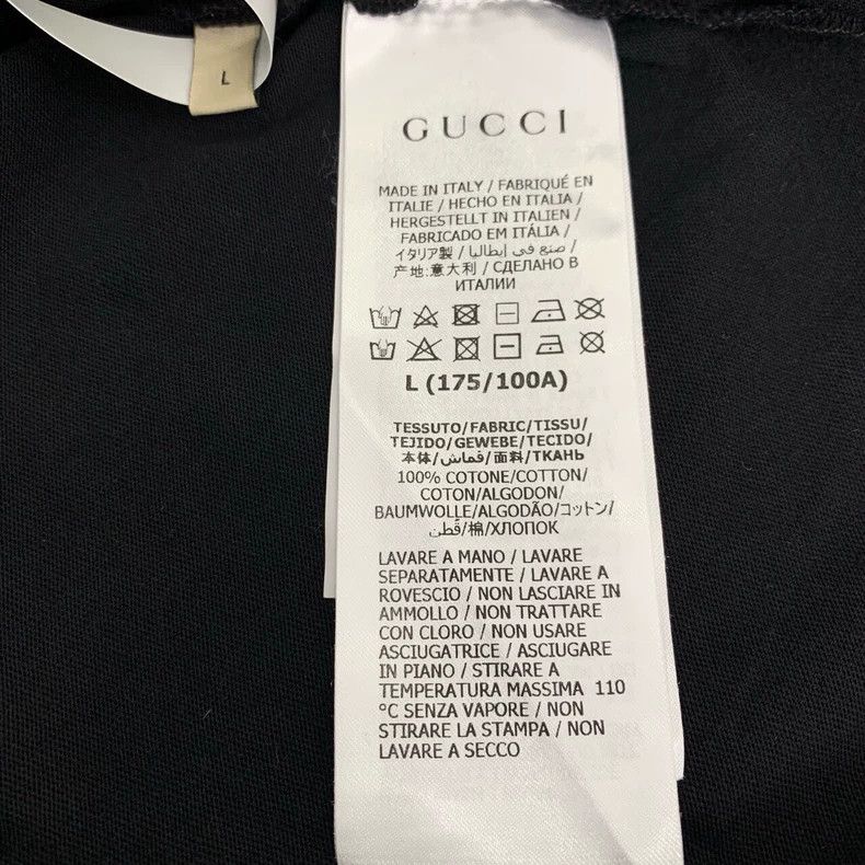 Gucci Gucci Logo letter apple print black cotton short-sleeved T- Size US L / EU 52-54 / 3 - 8 Thumbnail