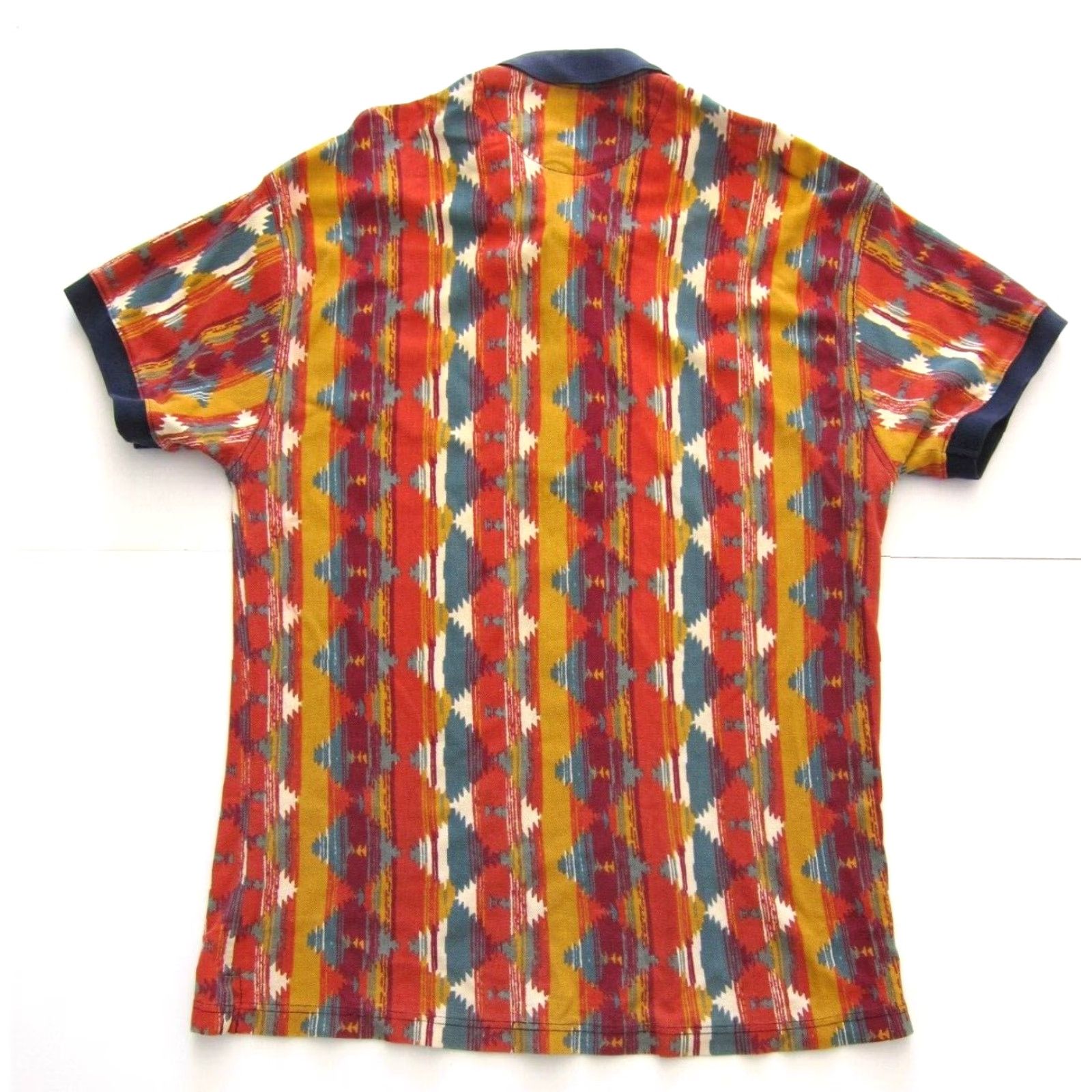 Vintage VINTAGE AriZona Polo Shirt Men L Collared Aztec 100% Cotton Orange Green Blue Shirt Size US L / EU 52-54 / 3 - 2 Thumbnail