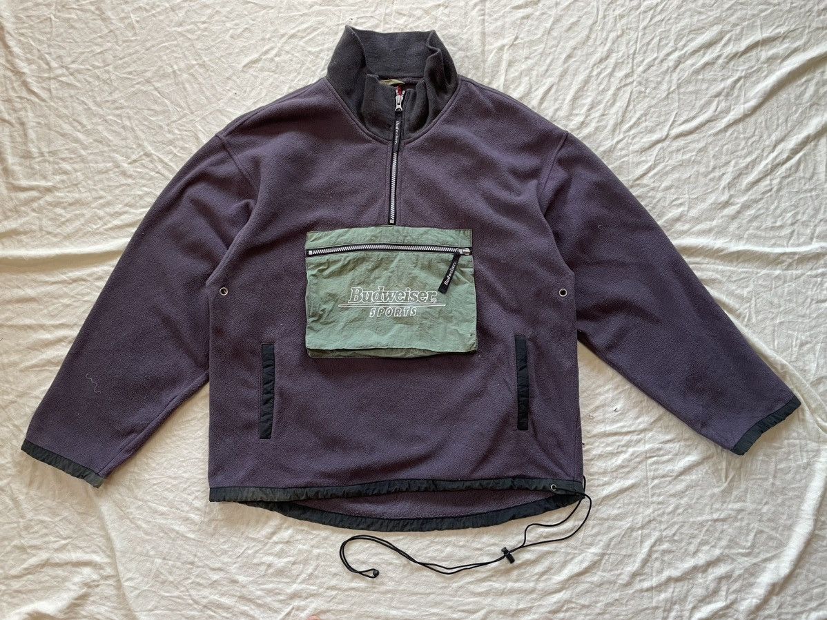 Budweiser × Vintage Vintage Budweiser Centre Pocket Distressed Jacket Size US L / EU 52-54 / 3 - 1 Thumbnail