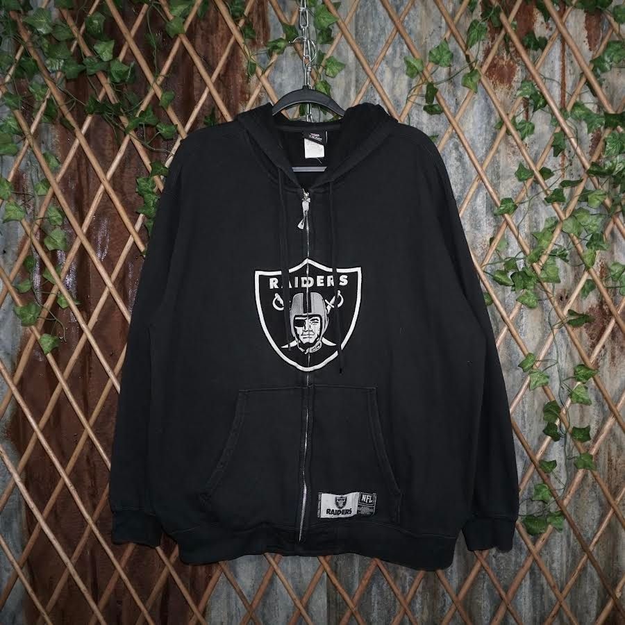 NFL L - Vintage / Y2K 2000's Raiders Embroidered Zip-up Hoodie Size US L / EU 52-54 / 3 - 1 Thumbnail