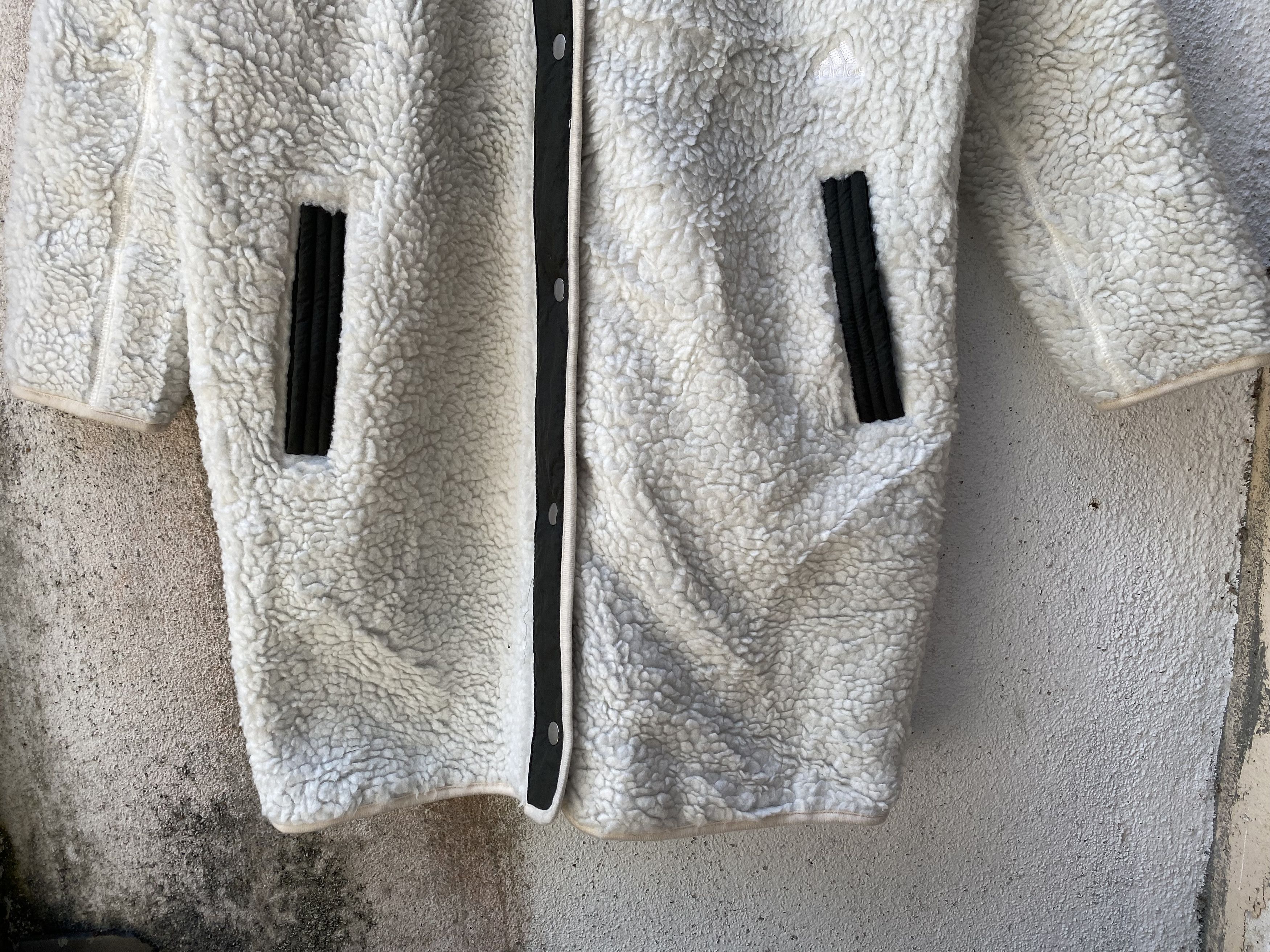 Adidas AWV002 Adidas Fleece Long Jacket Size US M / EU 48-50 / 2 - 4 Thumbnail