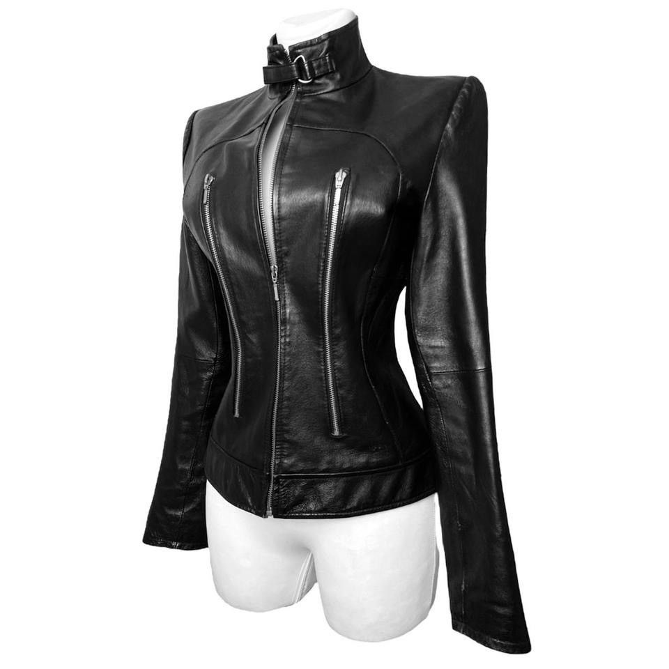 Vintage Avant - Garde biker archive leather jacket Size M / US 6-8 / IT 42-44 - 2 Thumbnail
