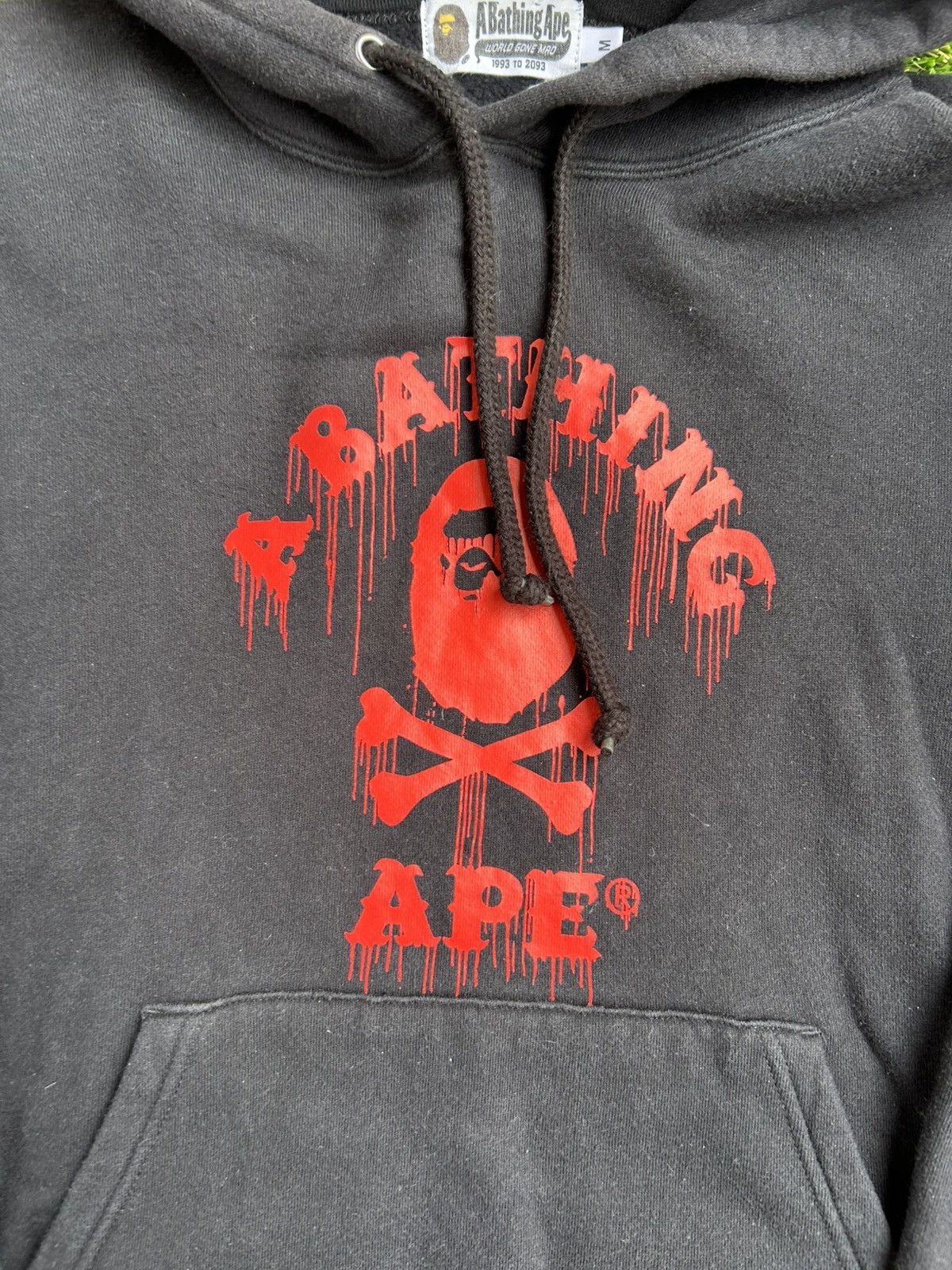 Bape BAPE College Skull Drip Spellout Black Hoodie Size US M / EU 48-50 / 2 - 3 Thumbnail