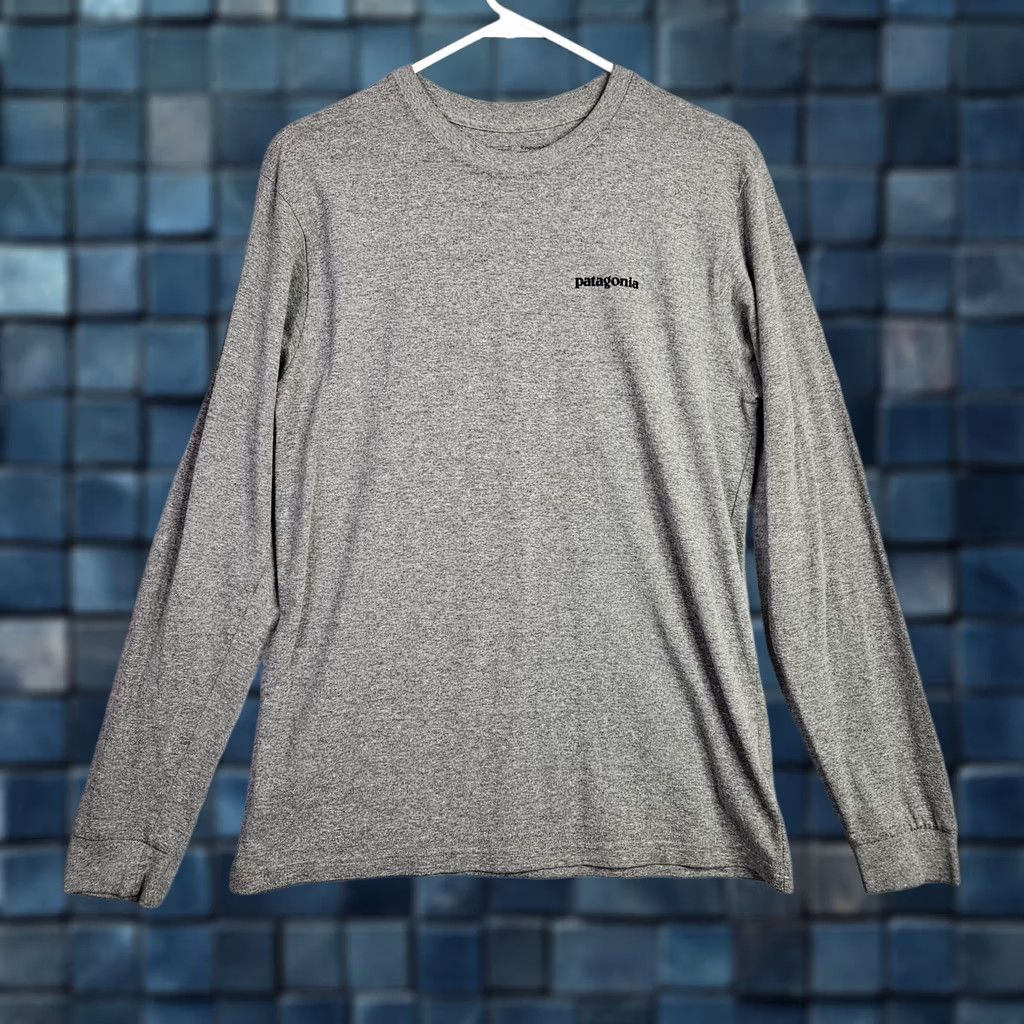 Patagonia Patagonia Regular Fit T-Shirt Unisex Adult Long Sleeve Back Graphic Grey S Size US S / EU 44-46 / 1 - 1 Thumbnail