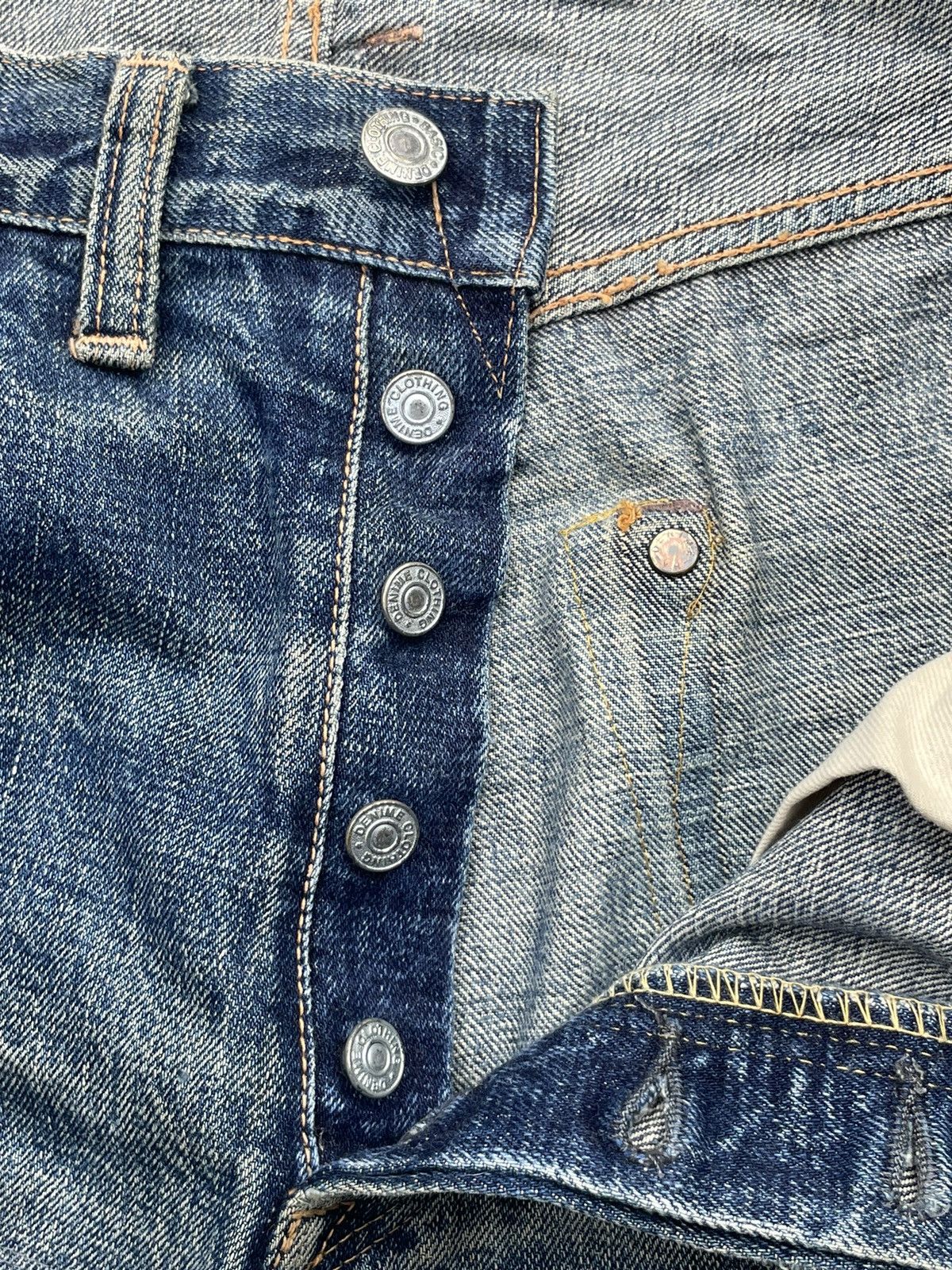 Denime × Vintage Vintage Denime Selvedge Distresed Denim Size US 32 / EU 48 - 20 Thumbnail