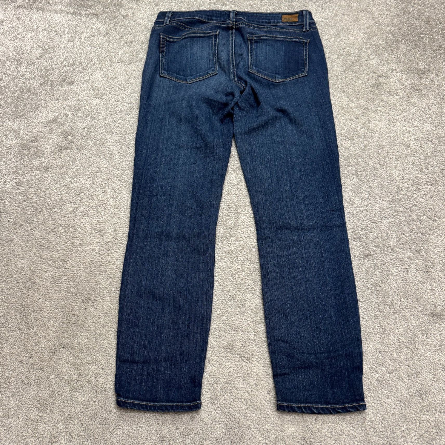 Paige Paige Verdugo Crop Jeans Women 28 Blue Dark Wash Mid Rise Stretch Denim Size 28" / US 6 / IT 42 - 2 Thumbnail