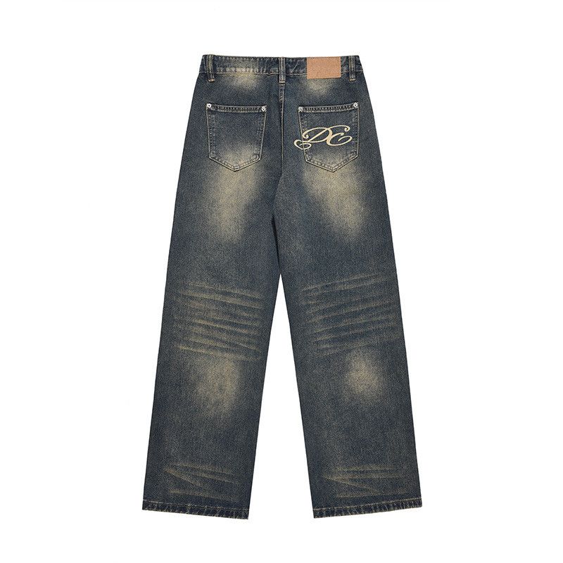 Vintage Men's Retro Loose-Fit Straight Distressed Jeans Size US 32 / EU 48 - 2 Thumbnail