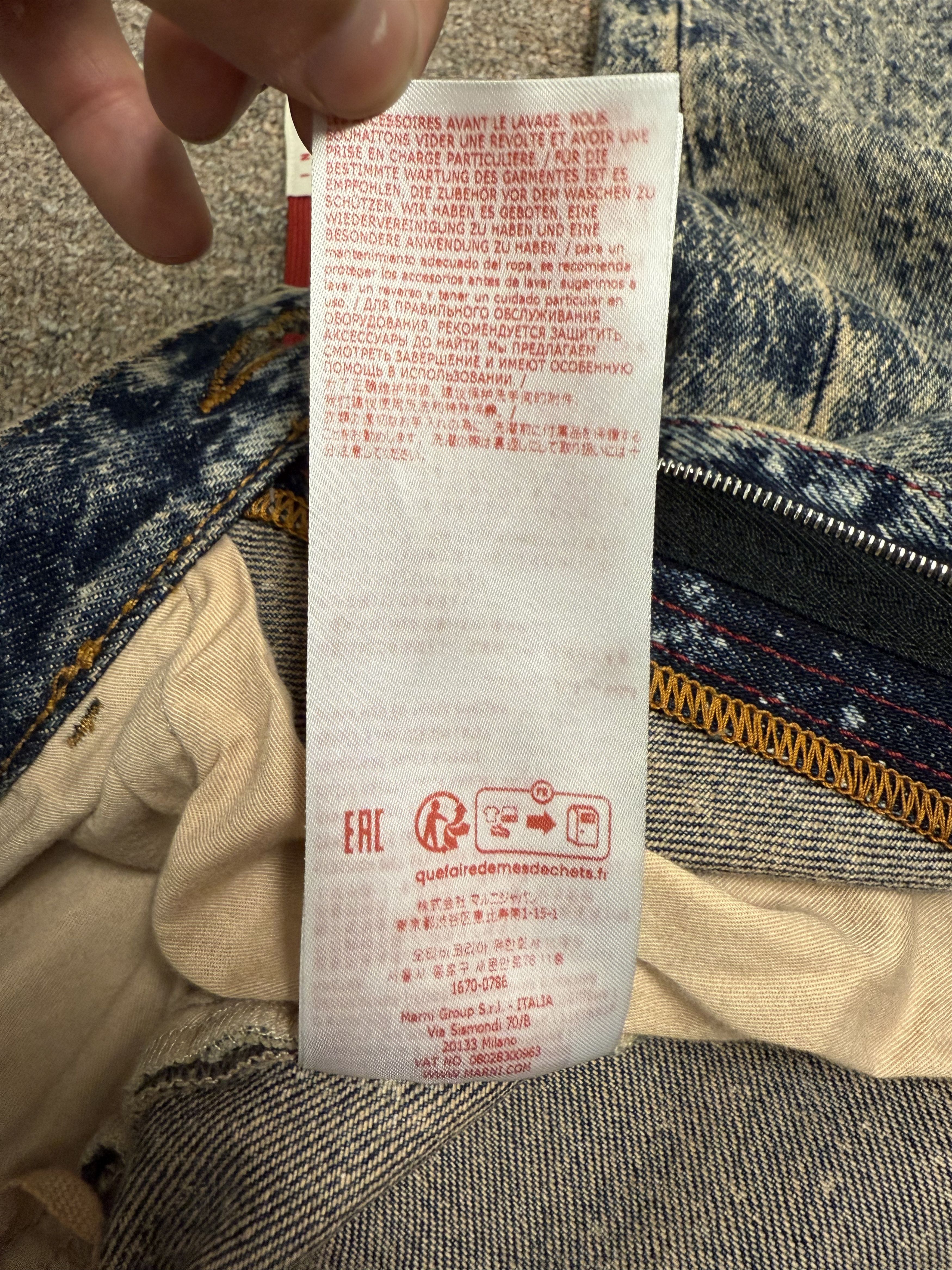 Marni Marni Marble Acid Wash Wide Leg Jeans Size US 31 - 8 Thumbnail