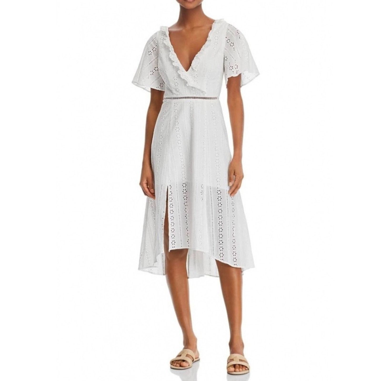 lace sleeve midi dress Clarissa | White Lace Crew-Neck Short-Sleeve Midi Dress