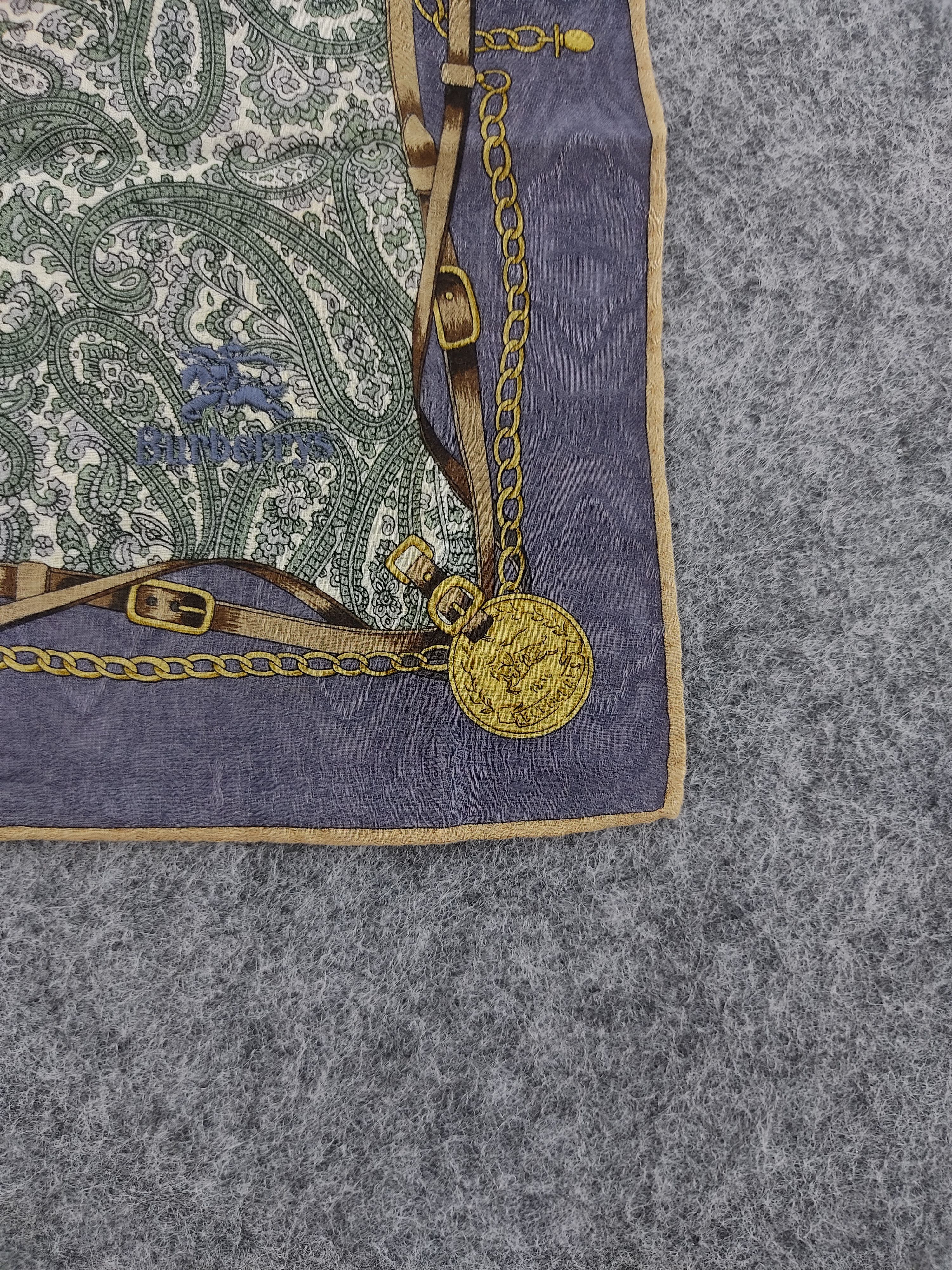 Burberry Vintage Burberrys Paisley Handkerchief Cotton Scarf Size ONE SIZE - 3 Thumbnail