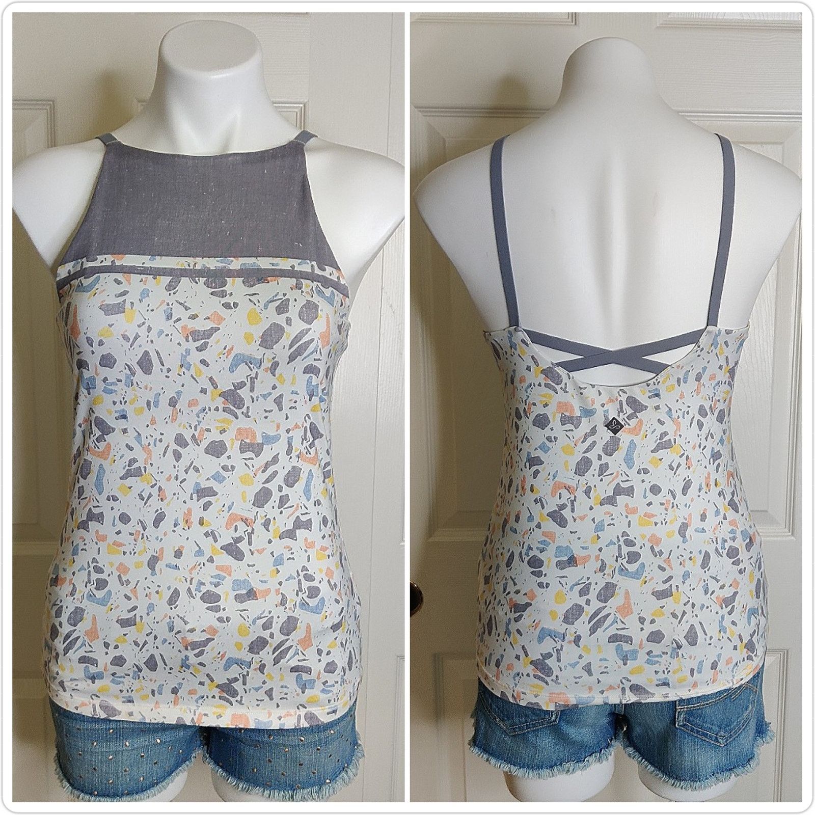 Prana prAna Emsley confetti high neck tank top sz S Size S / US 4 / IT 40 - 1 Thumbnail