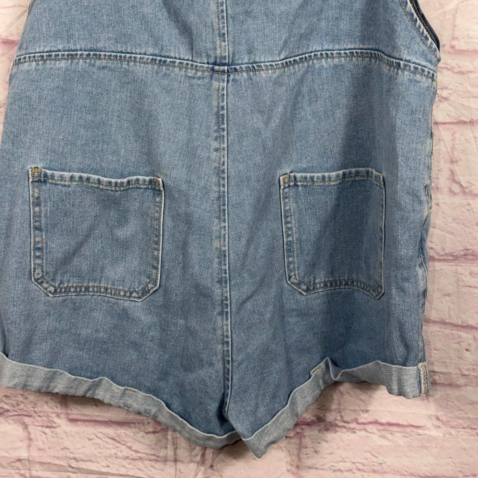 Cyderhouse Cider Women’s Large Denim Overalls Shorts Size 36" / US 14 / IT 50 - 11 Thumbnail
