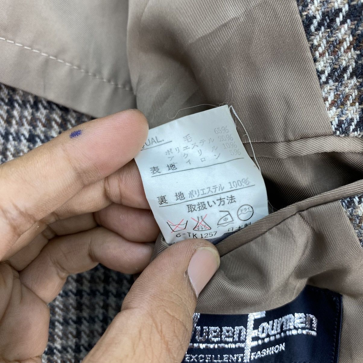 Japanese Brand 🫶 vintage Queen Fourmen grey houndstooth Tweed Patterned Size US M / EU 48-50 / 2 - 5 Thumbnail