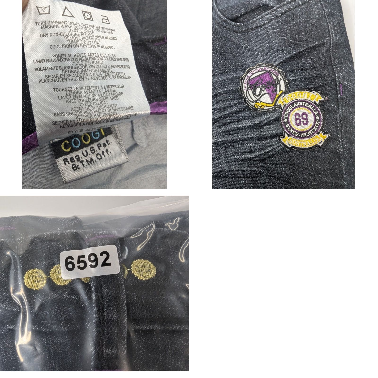 Coogi COOGI Jeans Womens Size 16 Dark Denim Embroidered Logo Pockets Y2K 90s Hip Hop Floral Straight Regular Blue Cotton Denim Size 38" / US 16 / IT 52 - 9 Thumbnail