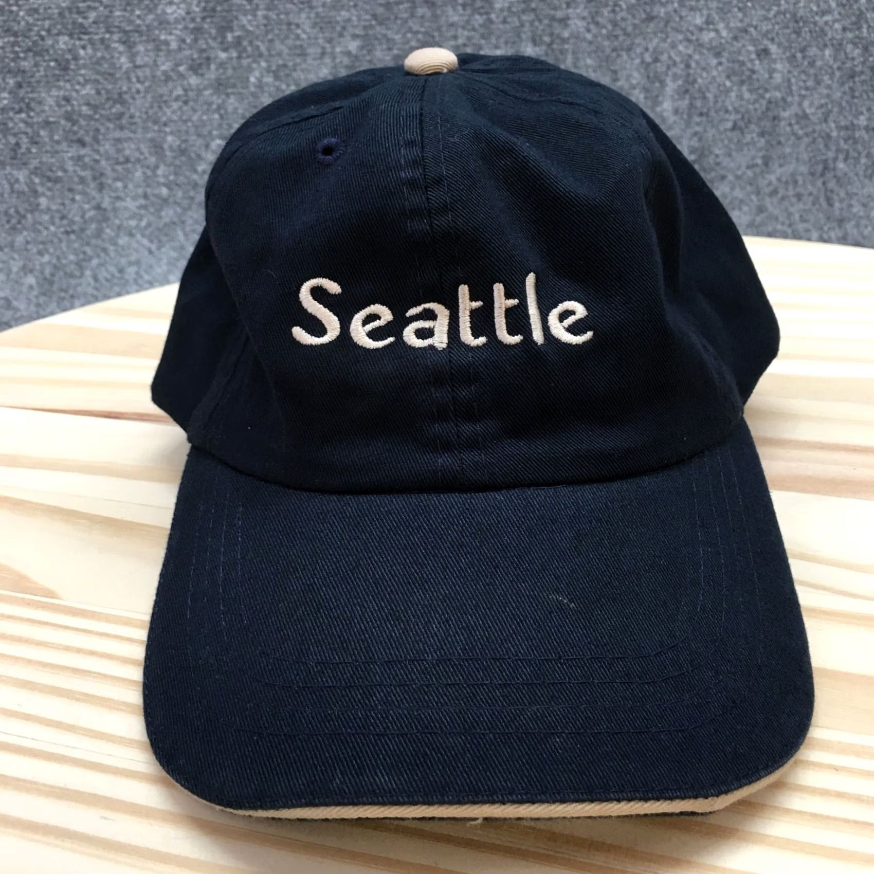 Vintage Kee & Ed Baseball Hat Mens Blue One Size Curved Brim Embroidered Logo Seattle Size ONE SIZE - 3 Thumbnail