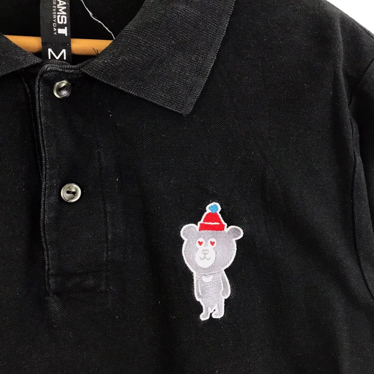 Beams Plus Vtg BEAMS PLUS Art For Everyone Bear Polo Tee Shirt Size US M / EU 48-50 / 2 - 2 Thumbnail
