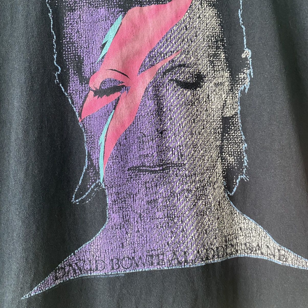 Band Tees Thrashed Vintage Faded David Bowie Aladdin ERD GRUNGE TEE Size US L / EU 52-54 / 3 - 3 Thumbnail