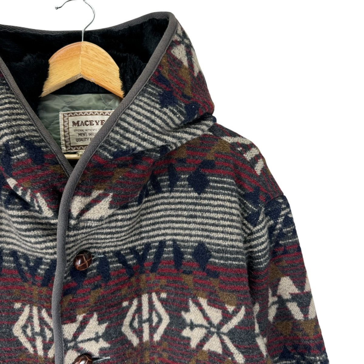 45rpm × Japanese Brand ❄️MACEYE NATIVE HOODIE BUTTON JACKET Size US M / EU 48-50 / 2 - 3 Thumbnail