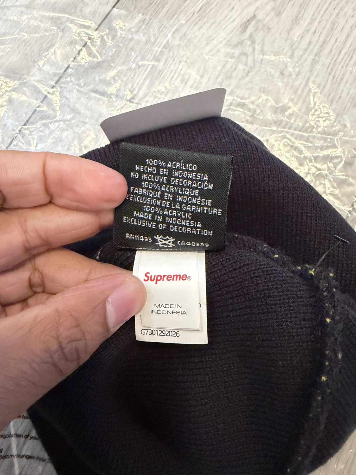 Supreme Supreme SS26 New Era Cursive Beanie Dark Navy Size ONE SIZE - 8 Thumbnail