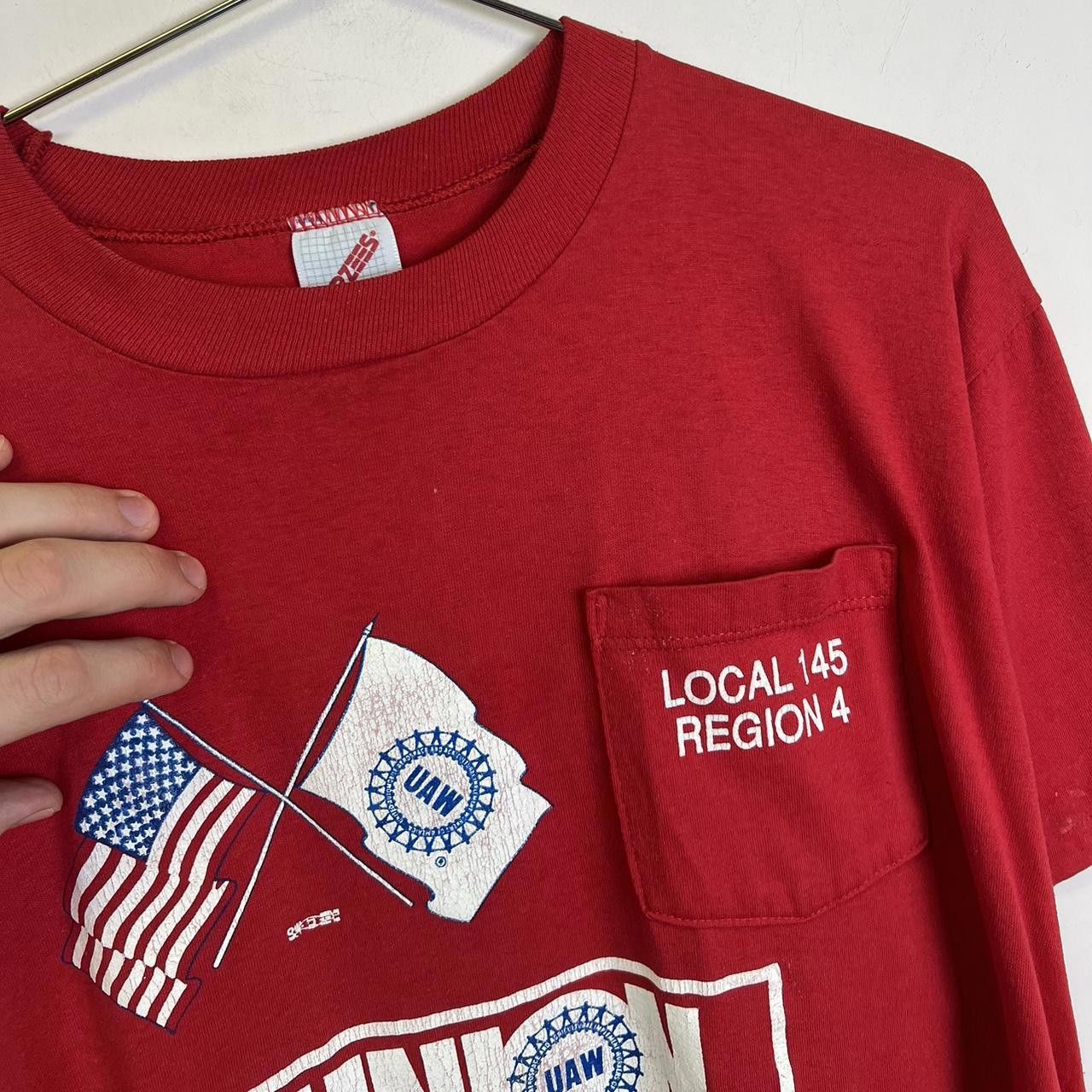 Jerzees Vintage UAW Union Yes T-Shirt - Local 145, Region 4 Size US L / EU 52-54 / 3 - 3 Thumbnail