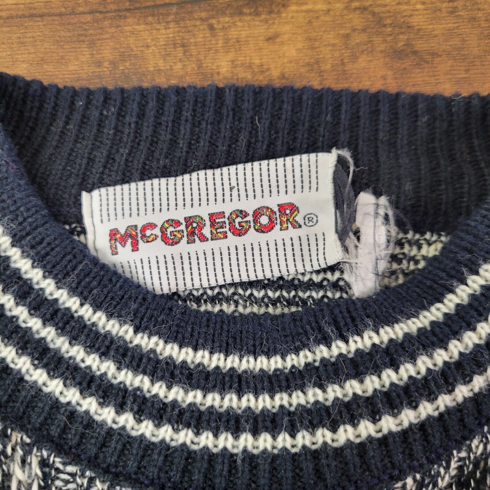 McGregor McGREGOR Monochrome Knit Geometric Long Sleeve Sweater Large Size US L / EU 52-54 / 3 - 5 Thumbnail