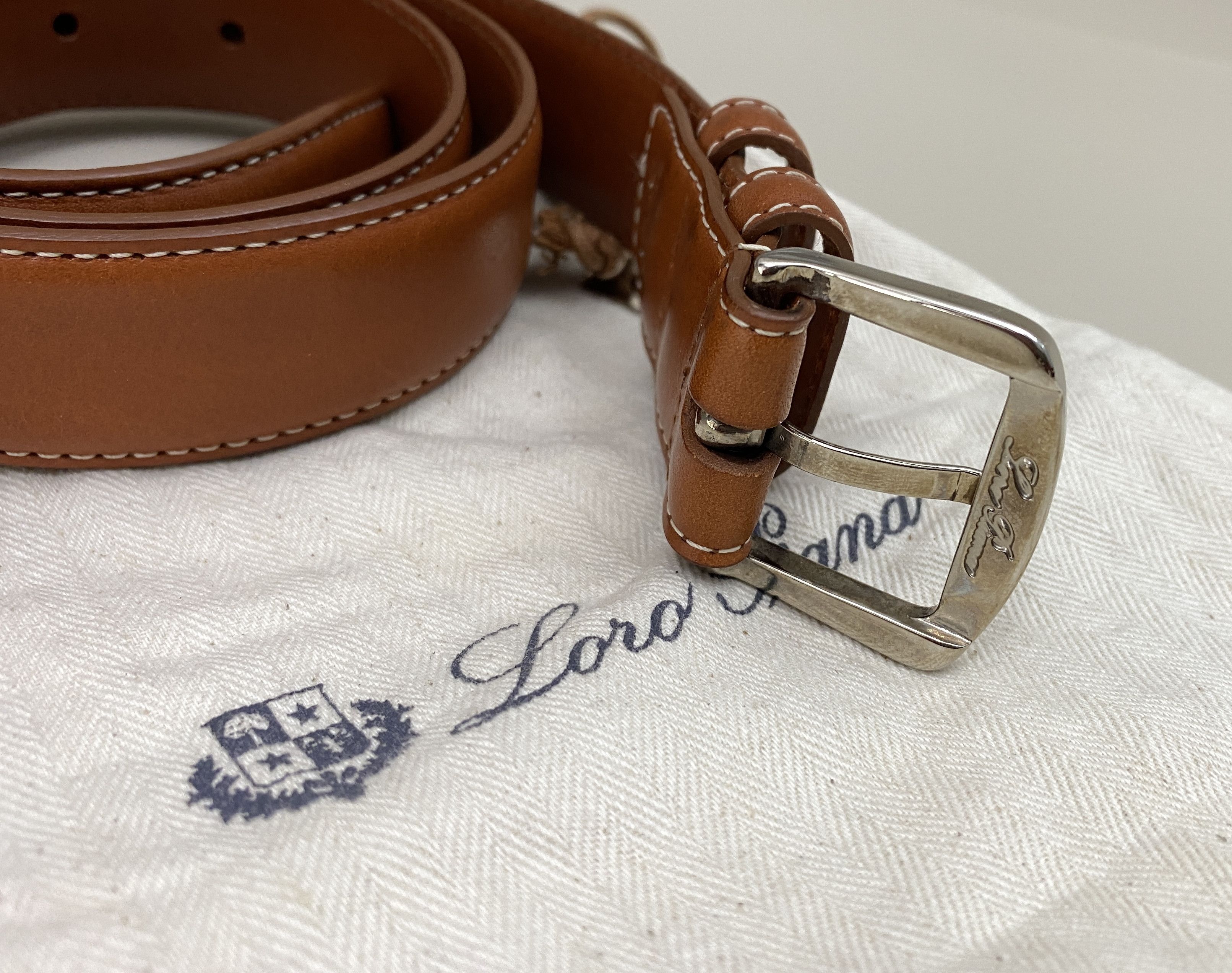 Leather LORO PIANA Alsavel Classic Leather Belt Brown Size 80/32 Size ONE SIZE - 4 Thumbnail