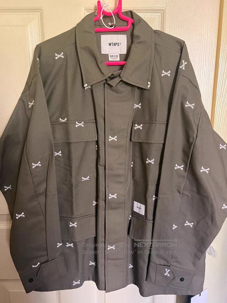Wtaps Wtaps Bone Four pockets embroidery long sleeve jacket shir Size US M / EU 48-50 / 2 - 1 Thumbnail