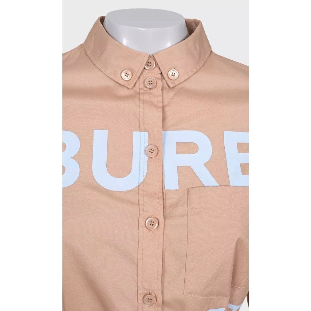Burberry Burberry Brown Cotton Shirt Dress - UK 8 / S Size S / US 4 / IT 40 - 4 Thumbnail