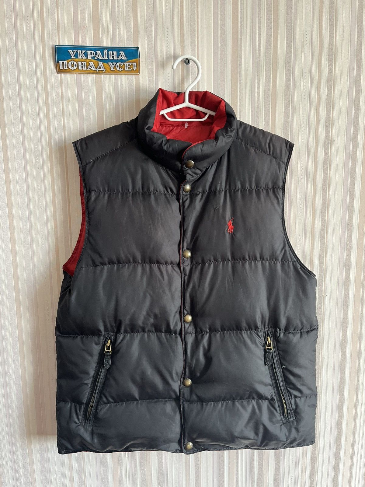 Polo Ralph Lauren × Vintage POLO RALPH LAUREN VEST BLACK x RED Size US M / EU 48-50 / 2 - 2 Thumbnail