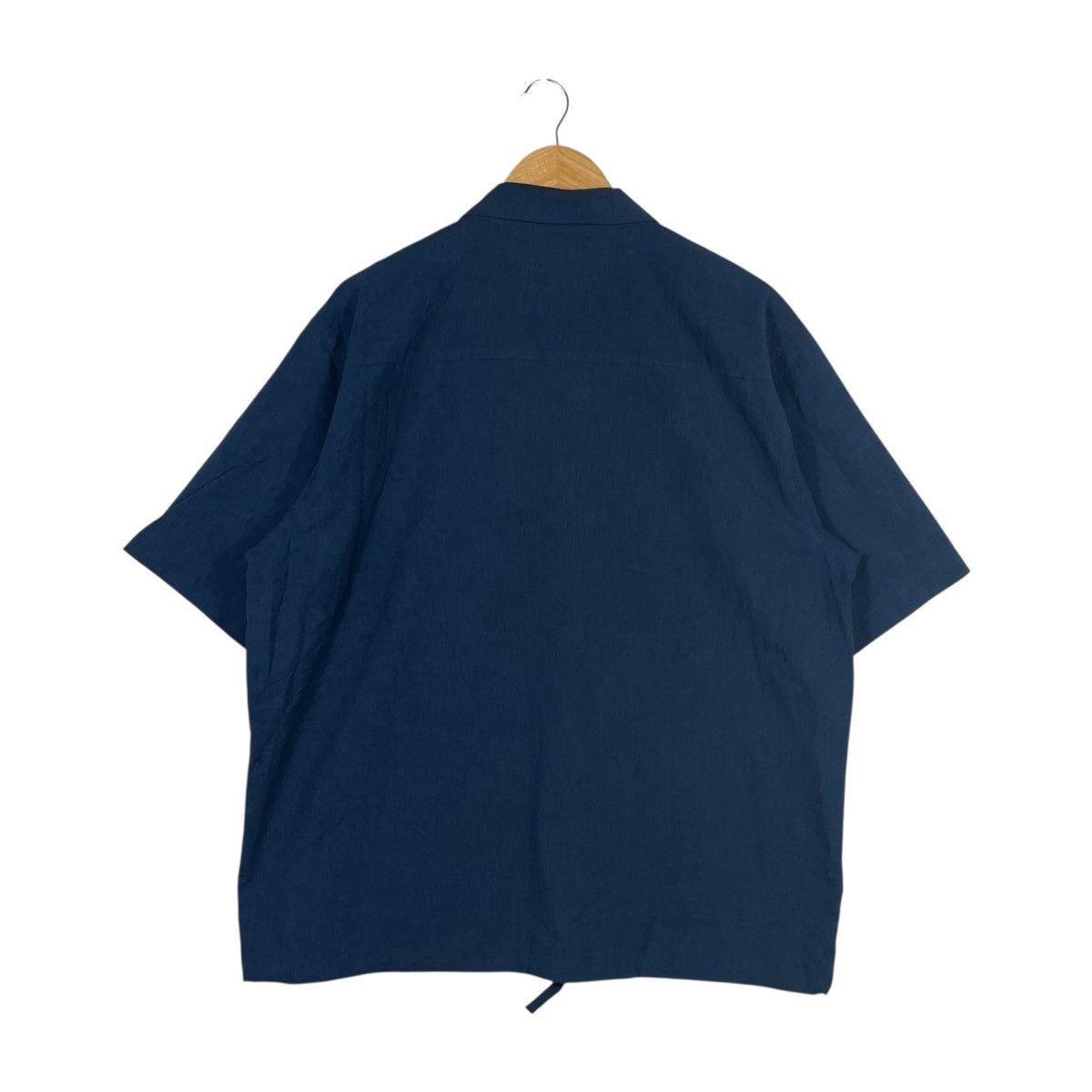 Beams Plus Beams Heart Panel Short Sleeve Coach Shirt Jacket Navy Size US L / EU 52-54 / 3 - 4 Thumbnail