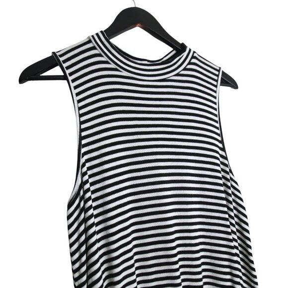 Anthropologie Anthropologie Pure + Good Striped Tank Top Mock Neck Size M / US 6-8 / IT 42-44 - 2 Thumbnail