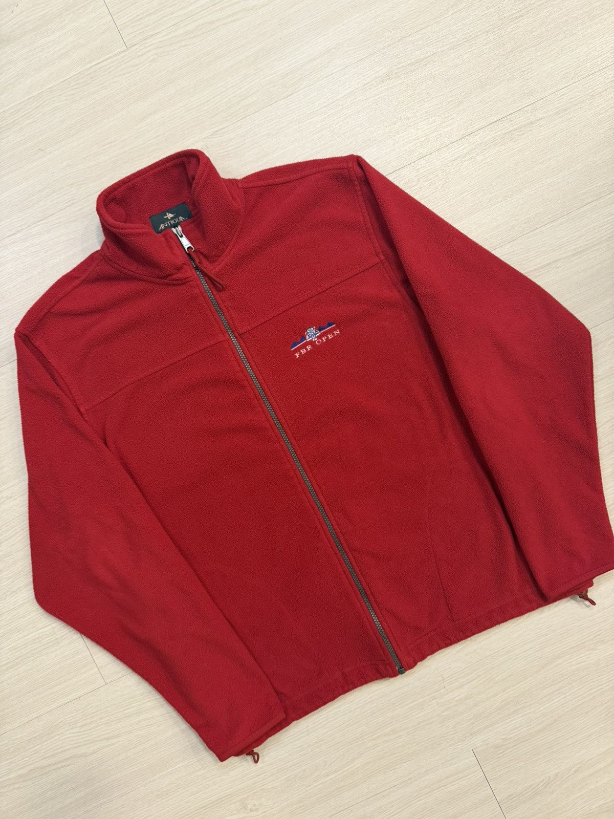 Antigua Vintage Red FBR Open Golf Tournament Full Zip Up Jacket Size US M / EU 48-50 / 2 - 2 Thumbnail