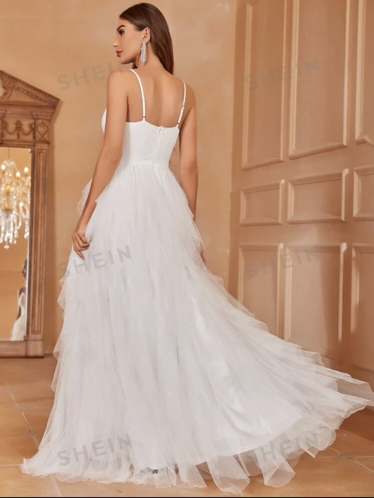Shein White Ball Gown Size XL / US 12-14 / IT 48-50 - 2 Thumbnail