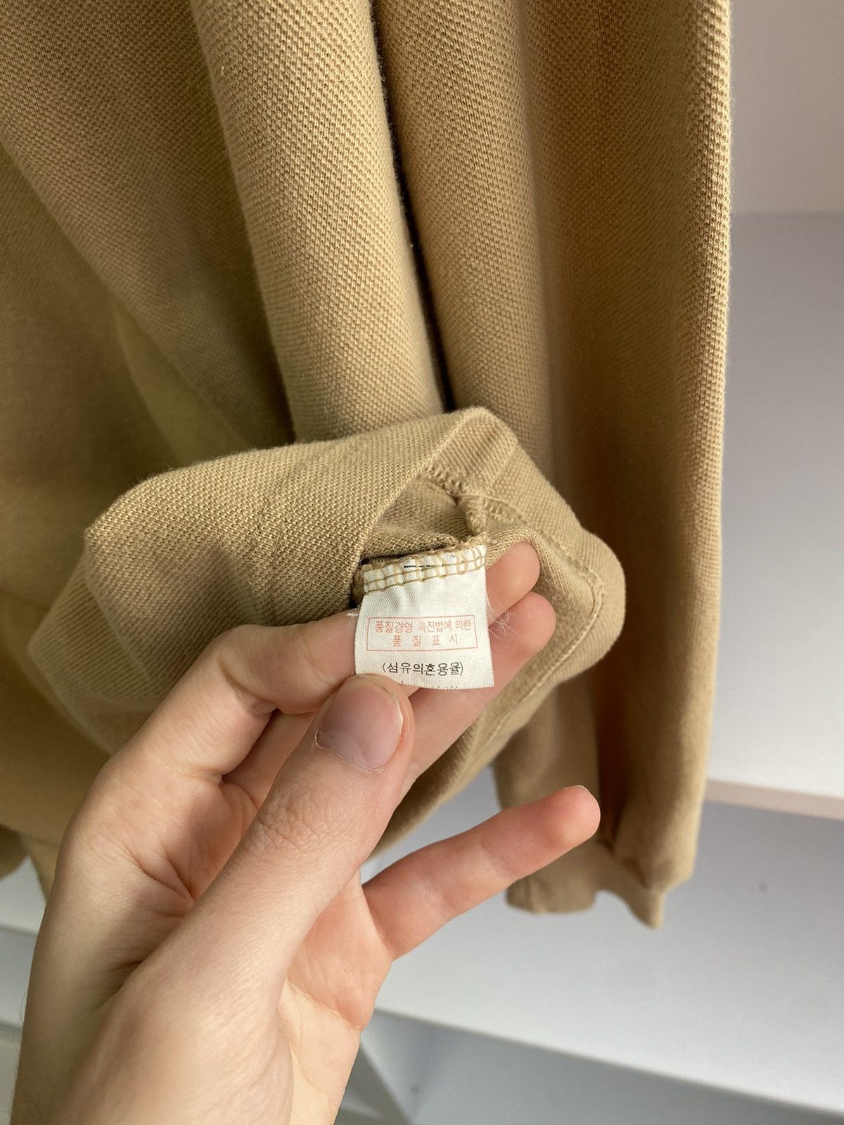 Burberry × Designer × Vintage Vintage Burberry Long Sleeve Rugby Beige Shirt Size US XL / EU 56 / 4 - 12 Thumbnail