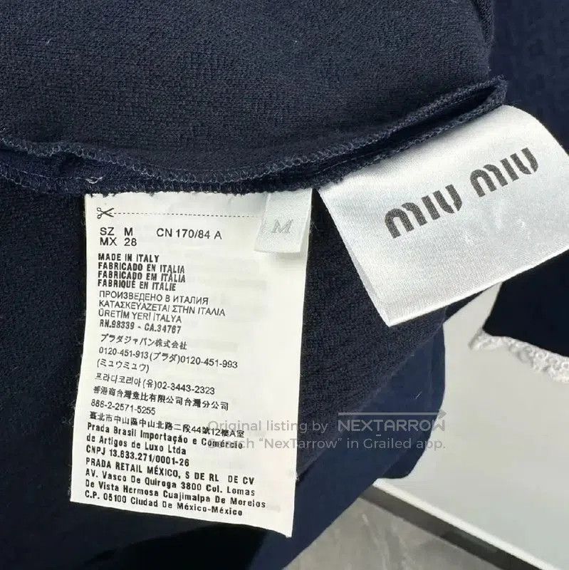 Miu Miu Miu Miu Dark Blue Cotton Dress with Lace Collar . Size M / US 6-8 / IT 42-44 - 5 Thumbnail