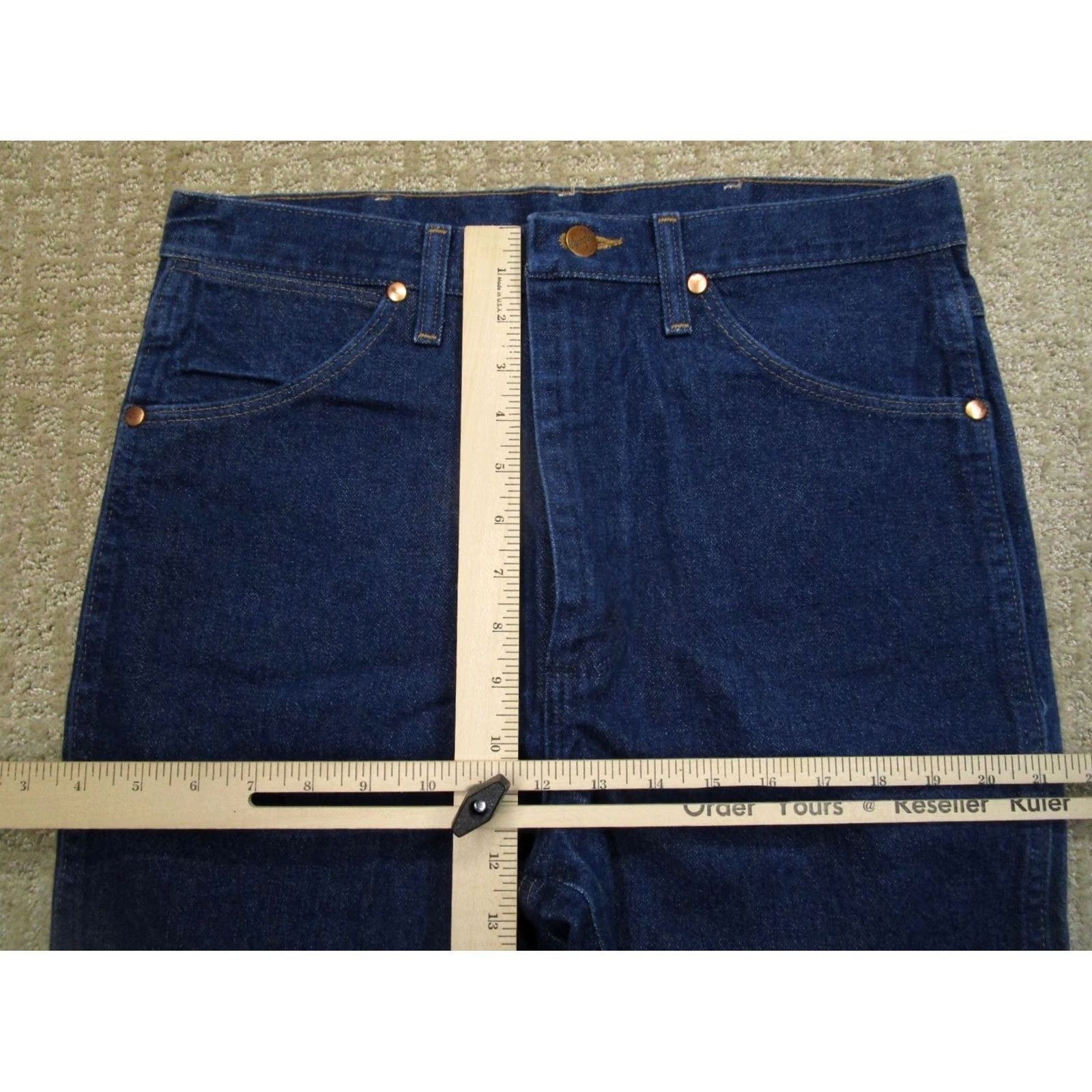 Wrangler Wrangler Jeans Men 33x34 Blue Cowboy Cut Slim Fit Western Jeans Dark Wash Denim Wrangler Cowboy Cut 936 Men Jeans Size US 33 - 6 Thumbnail