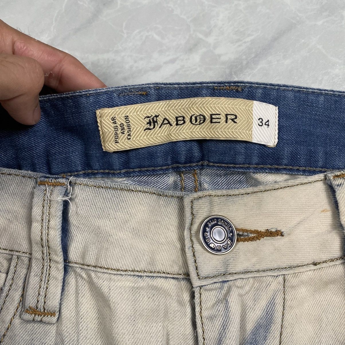 Other Fabder USA Flag Great Britain Washed Jeans Size US 34 / EU 50 - 8 Thumbnail