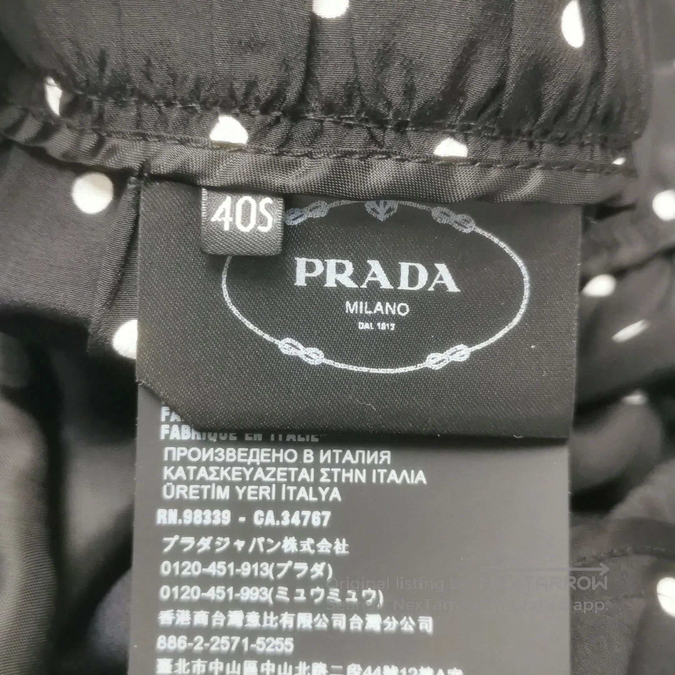 Prada Prada Silk Polka Dot Wide. Size 39" - 8 Thumbnail