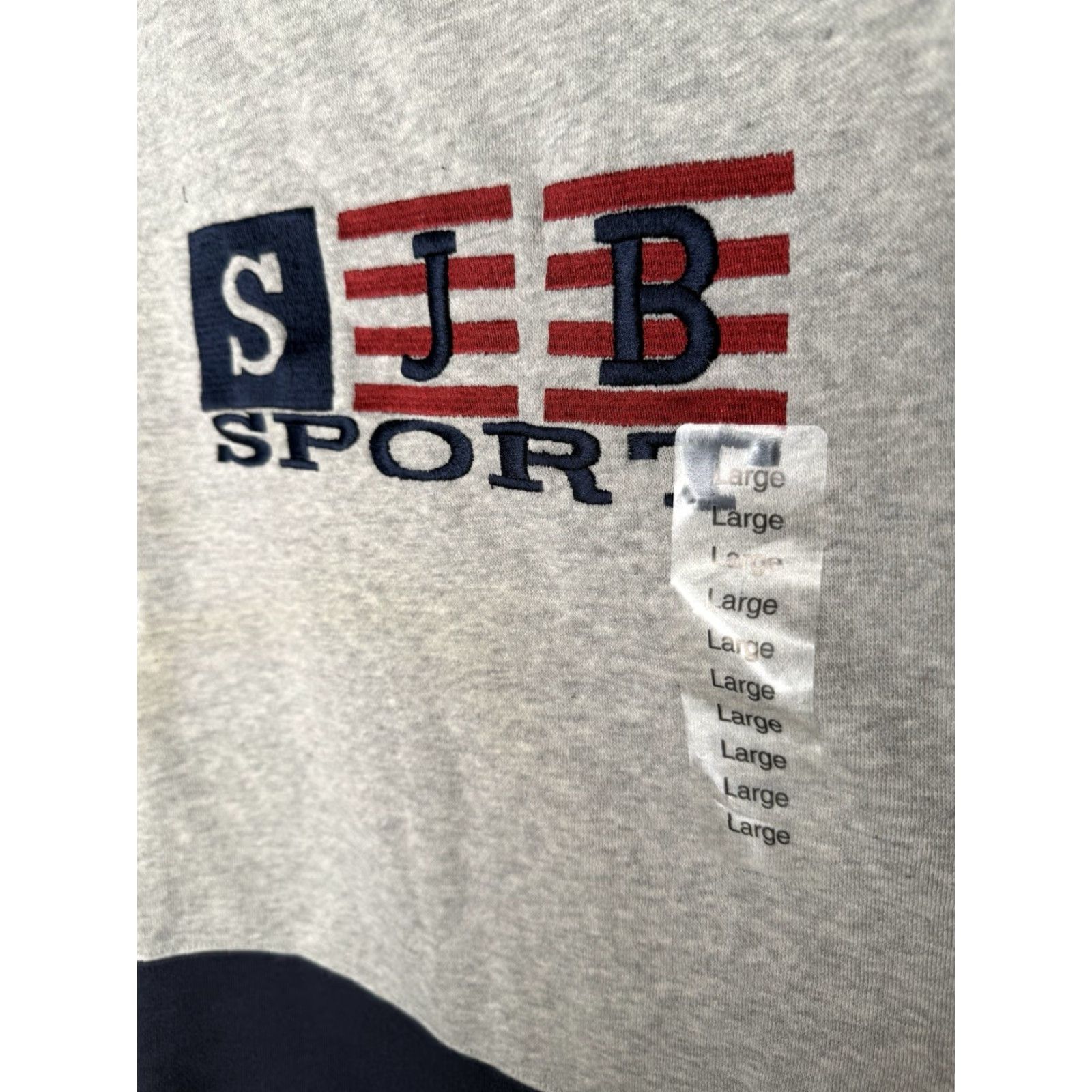 Vintage VINTAGE St. John's Bay Sweatshirt Mens Large L Gray Embroidered Pullover Heavyweight Crew Neck Size US L / EU 52-54 / 3 - 3 Thumbnail