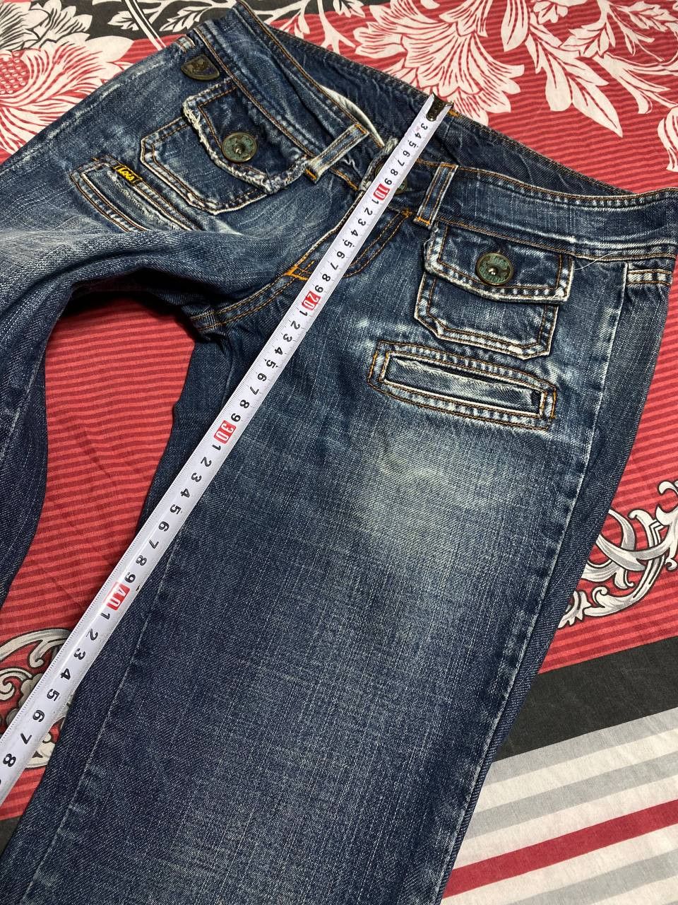 Japanese Brand Dirty Painted Patchwork Distressed Crush Faded Y2K Jeans Size US 34 / EU 50 - 3 Thumbnail