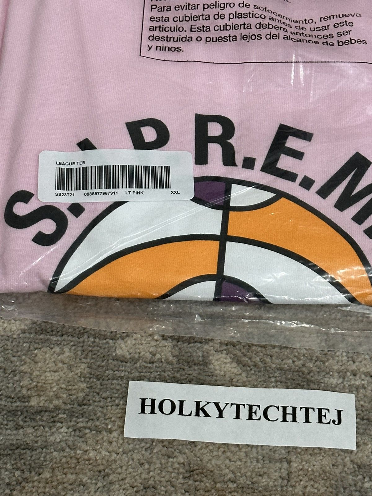 Supreme Supreme League Tee - Light Pink - XXL - SS23 Size US XXL / EU 58 / 5 - 3 Thumbnail