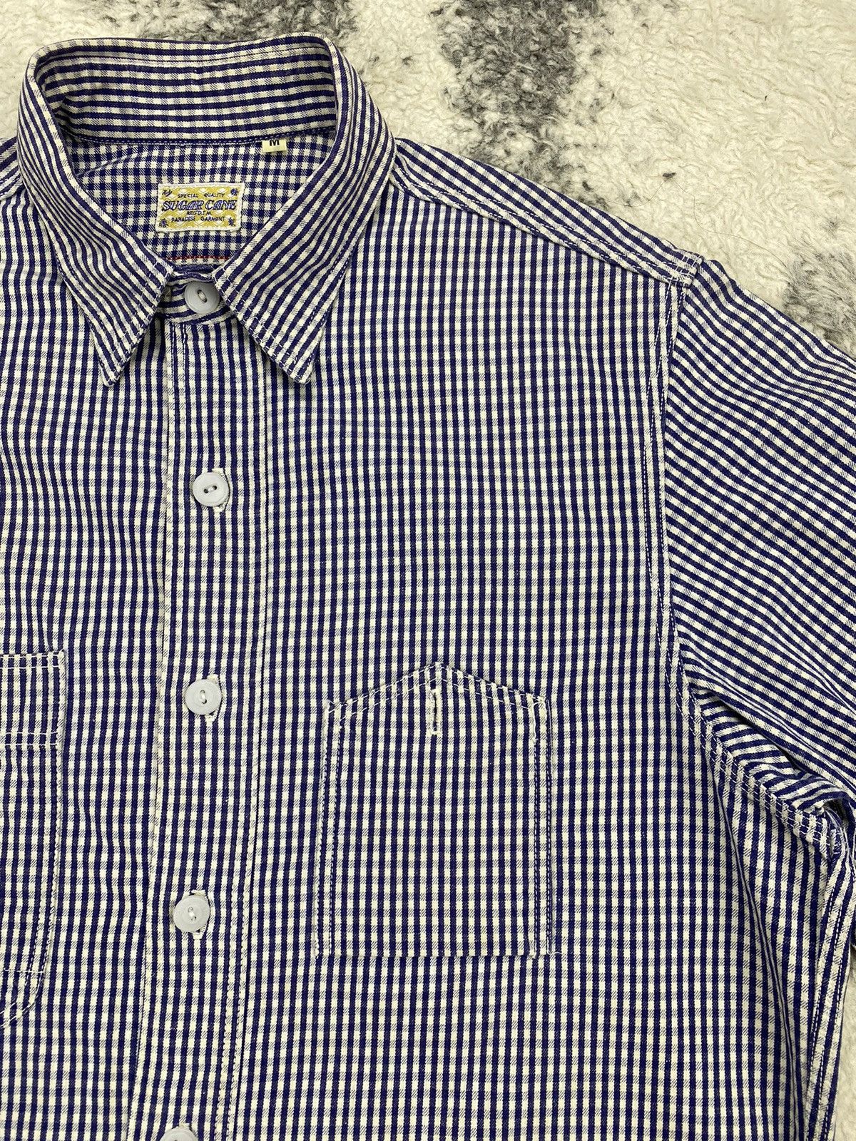 Sugar Cane × Toyo Enterprises Vintage SUGAR CANE “Paradise Garment” Small Checked Indigo Size US M / EU 48-50 / 2 - 8 Thumbnail