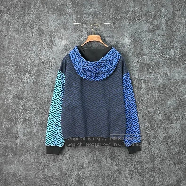 Versace Versace Blue square color-blocking maze series pure cotton Size US L / EU 52-54 / 3 - 2 Thumbnail