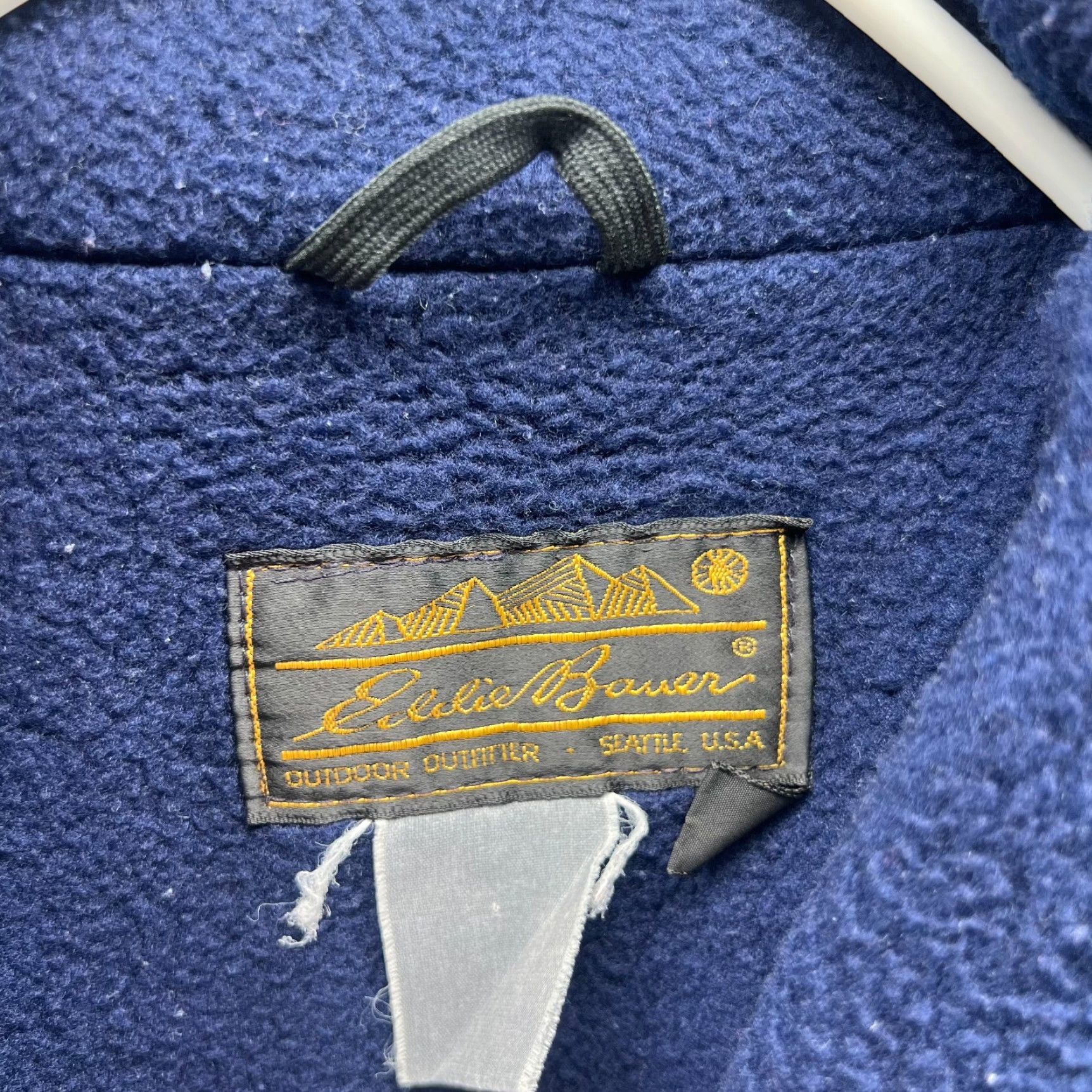 Eddie Bauer VINTAGE Eddie Bauer Jacket Men L Blue Full Zip Lined Sherpa 90s 80s Windbreaker Size US L / EU 52-54 / 3 - 7 Thumbnail