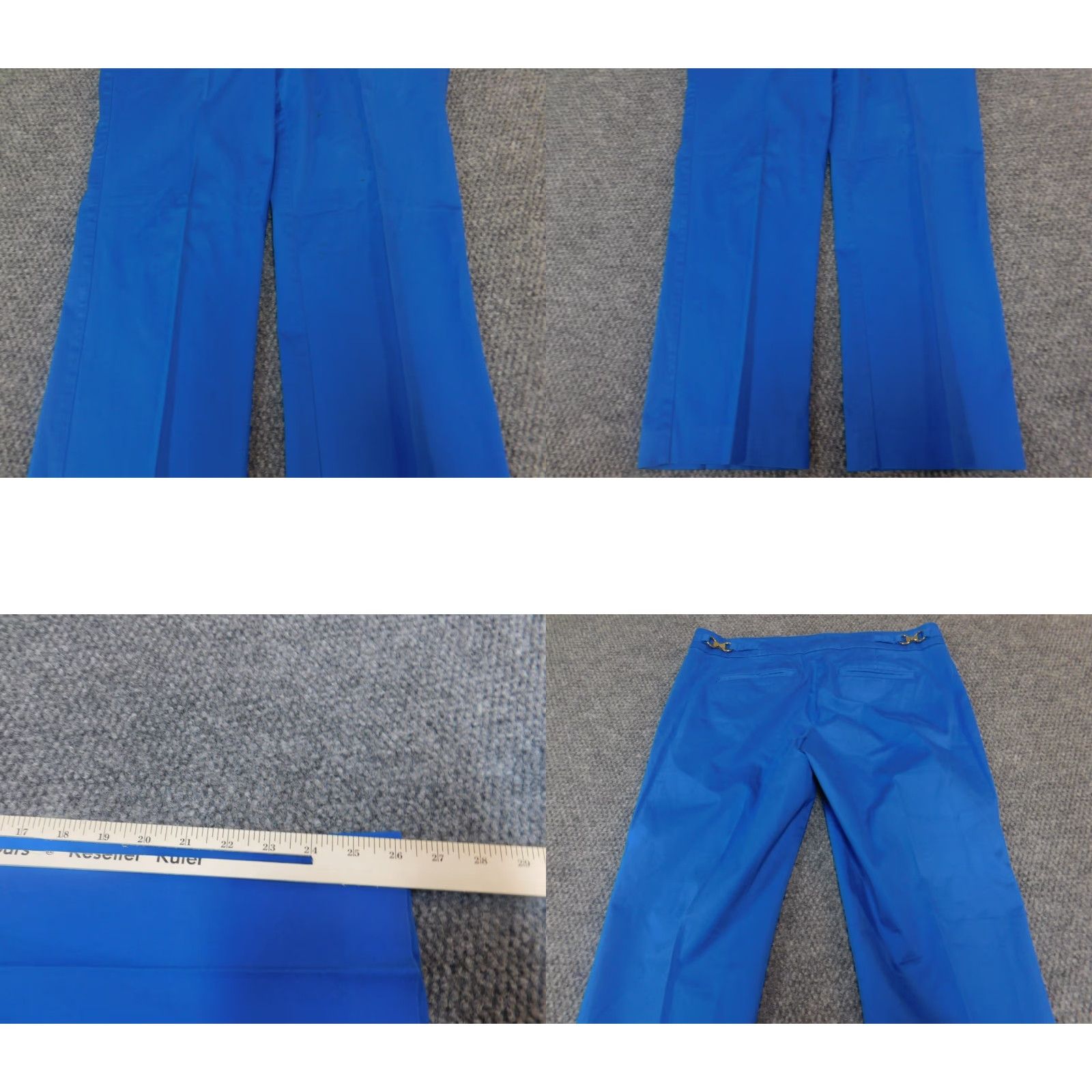 Vintage New York and Company Womens Pants 10 Blue Straight Chino Regular Inseam 26 in Stretch Comfort Casual 90s? American Environment? Size 32" / US 10 / IT 46 - 8 Thumbnail