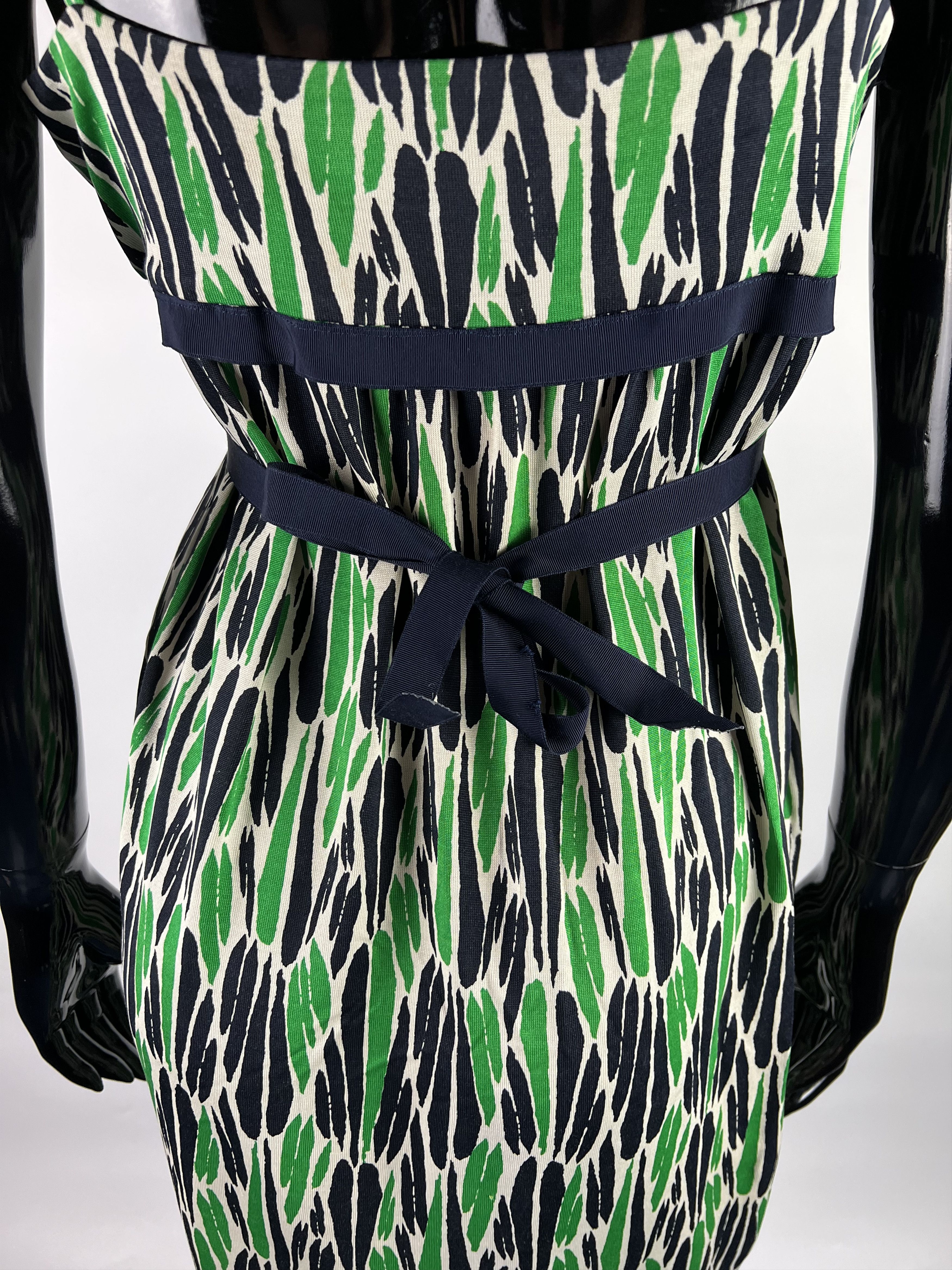 Diane von Furstenberg × Vintage Diane Von Furstenberg 100% Silk Sleeveless Belted Wrap Dress Size L / US 10 / IT 46 - 3 Thumbnail