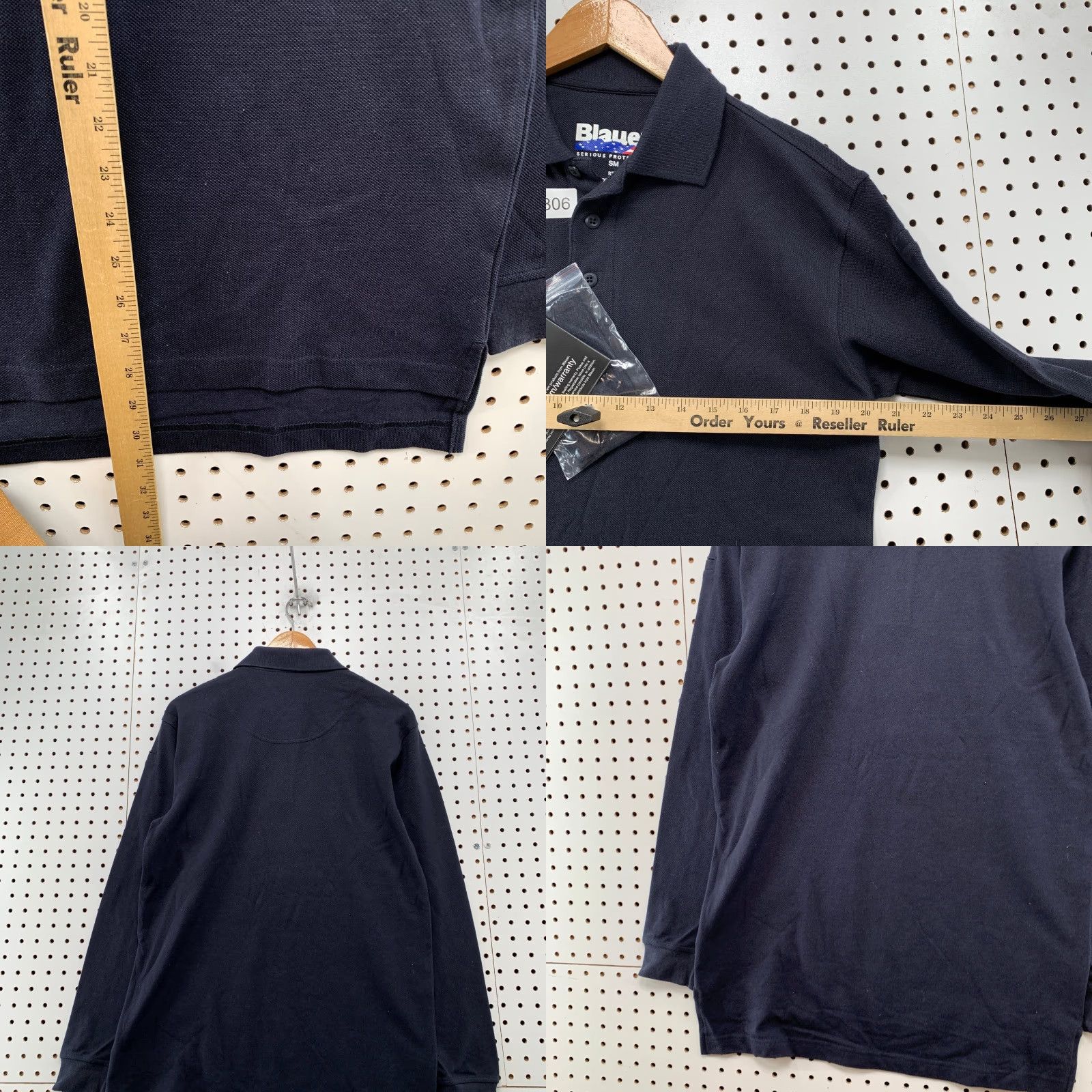 Vintage Blauer Polo Shirt Mens Small Navy Blue Long Sleeve Workwear Collared Shirt Mens Small Navy Blue Long Sleeve Polo Blauer Workwear Polo Shirt Size US S / EU 44-46 / 1 - 9 Thumbnail