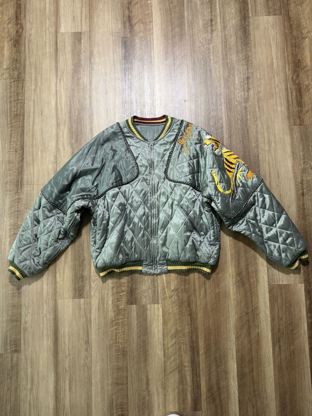Kapital KAPITAL - Convertible Embroidered Quilted Satin Bomber Size US M / EU 48-50 / 2 - 1 Thumbnail
